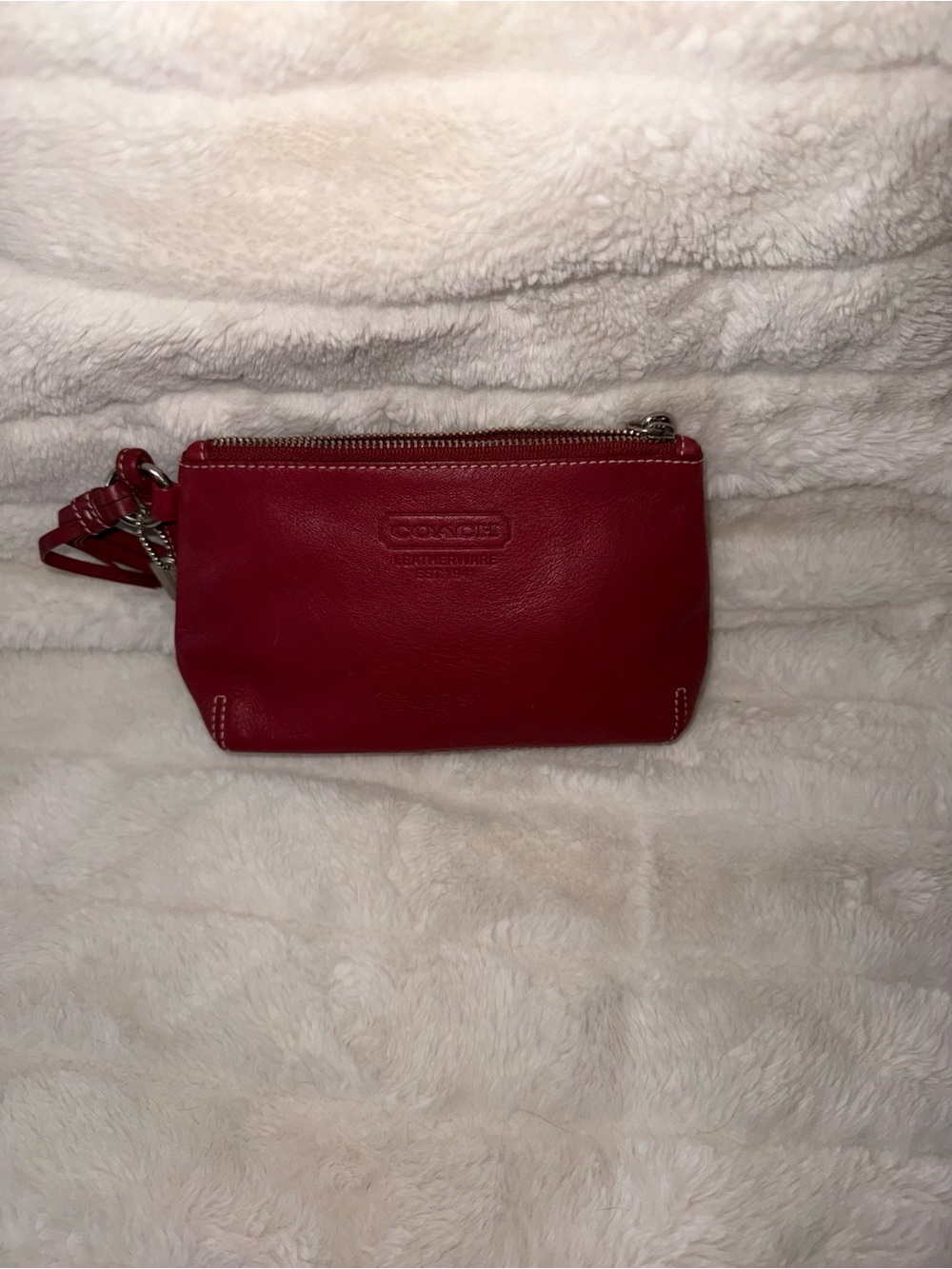 Coach Red Leather Wristlet